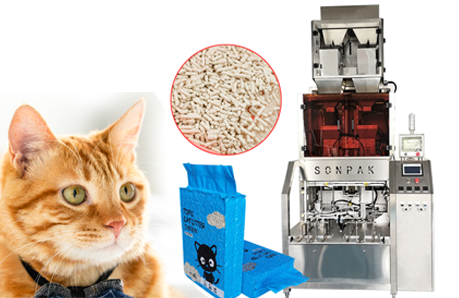 一台猫砂真空包装生产机器设备多少钱